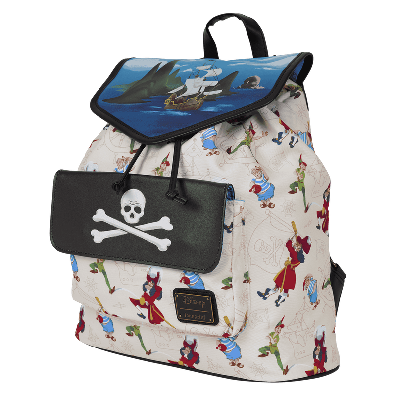 Peter Pan Exclusive Captain Hook Pirate Ship Drawstring Nylon Full-Size Backpack, , hi-res view 2