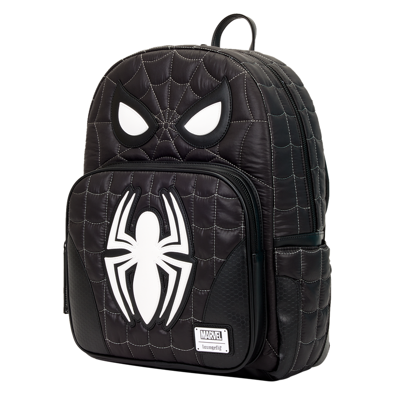 Spider-Man Black & White Suit Cosplay Quilted Full-Size Backpack, , hi-res view 4