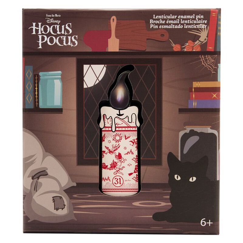 Hocus Pocus Lenticular Black Flame Candle Lenticular Pin, , hi-res view 1