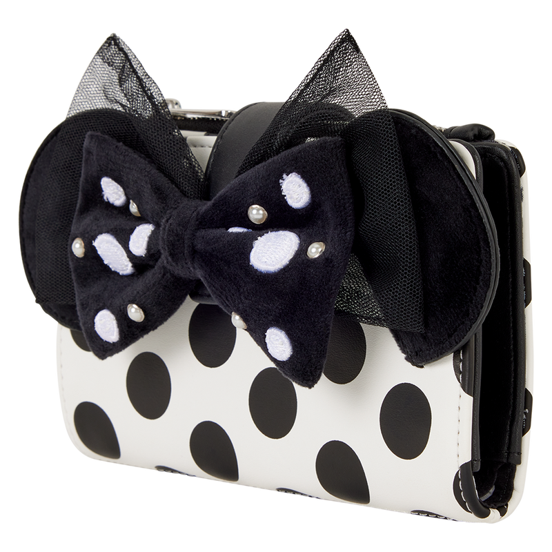 Minnie Mouse Exclusive Polka Dot Pearl Flap Wallet, , hi-res view 3