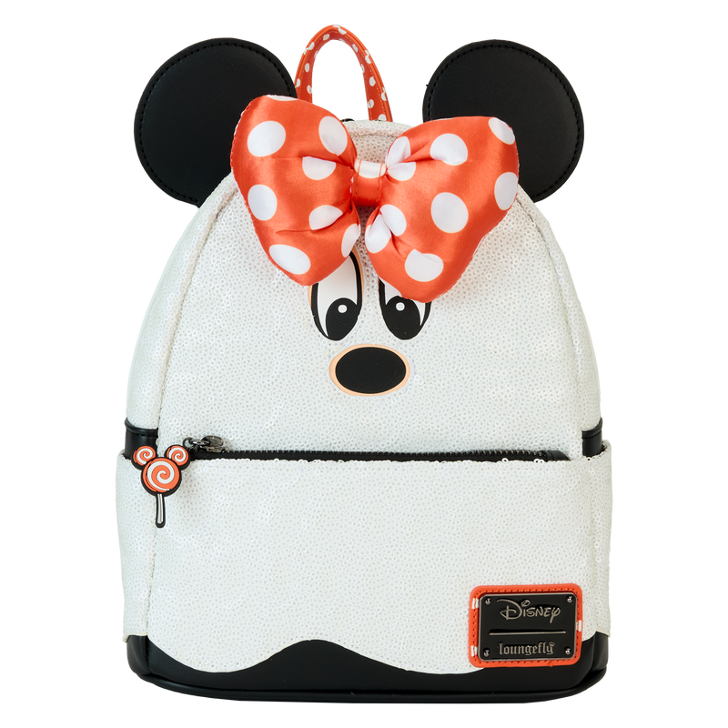 【Lounge Fly】Exclusive - Mouse Sequin man Mini Backpack Limited Edition Minnie Mouse Ghost Costume Glow Sequin Mini