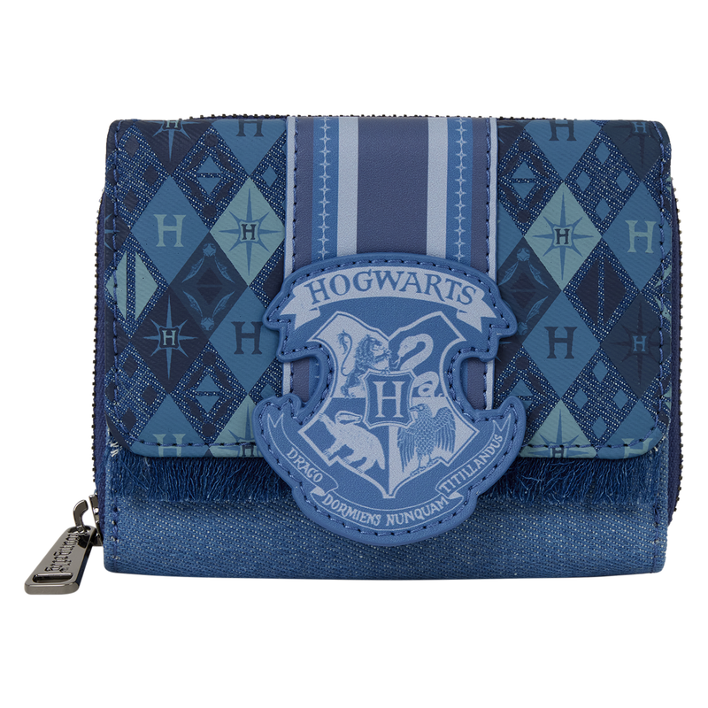 Harry Potter Hogwarts Denim Tri-fold Wallet, , hi-res view 1