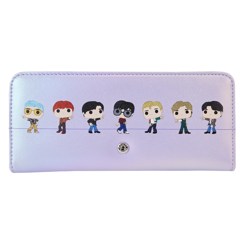 Funko Pop! By Loungefly BTS Logo Iridescent Purple Flap Wallet, , hi-res view 4
