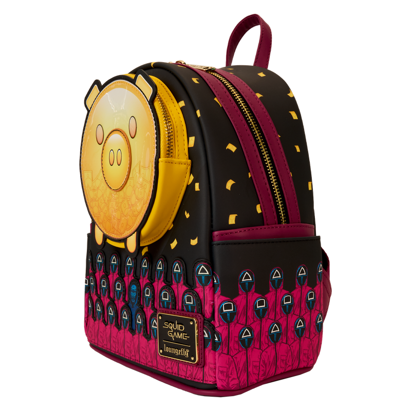 Squid Game Piggy Bank Masked Men Glow Mini Backpack, , hi-res view 5