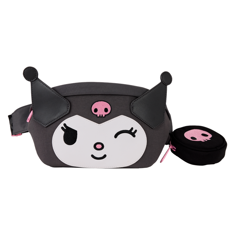 Sanrio Kuromi Cosplay Convertible Nylon Belt Bag with Coin Bag, , hi-res view 1