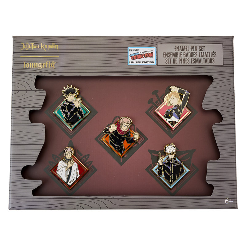 Loungefly Anime: Jujutsu Kaisen 'Year One Class' Pin Set,   Exclusive : Clothing, Shoes & Jewelry