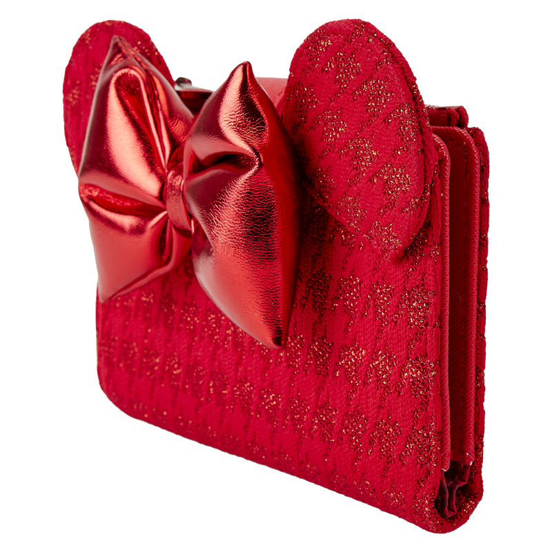Minnie Mouse Exclusive Red Glitter Tonal Bifold Wallet, , hi-res view 2