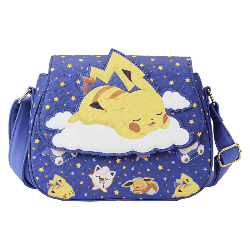 Sleeping Pikachu and Friends Crossbody Bag, , hi-res view 1