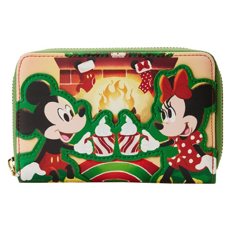 Mickey & Minnie Mouse Hot Cocoa Fireplace Zip Around Wallet, , hi-res image number 1