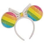 Disney Sequin Rainbow Minnie Mouse Ears Headband, , hi-res view 3