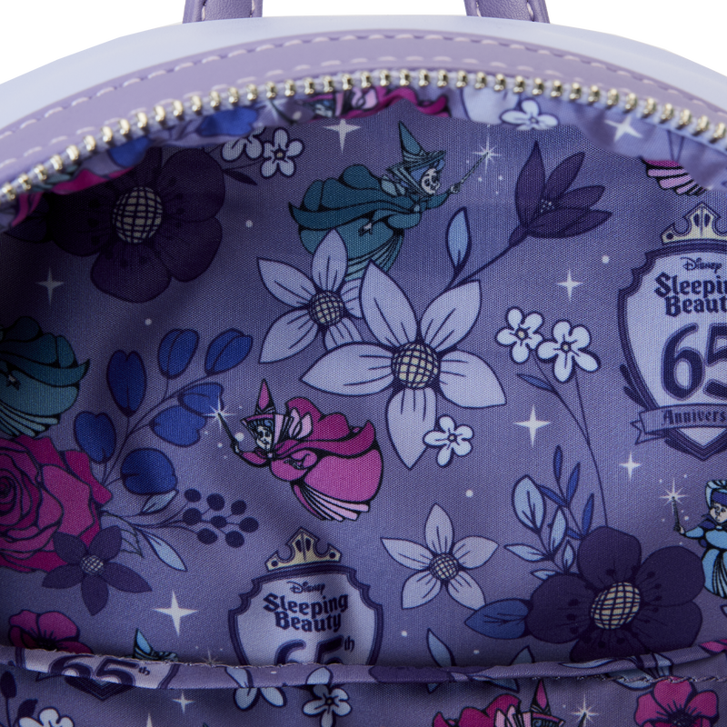 Sleeping Beauty 65th Anniversary Floral Scene Mini Backpack, , hi-res view 11