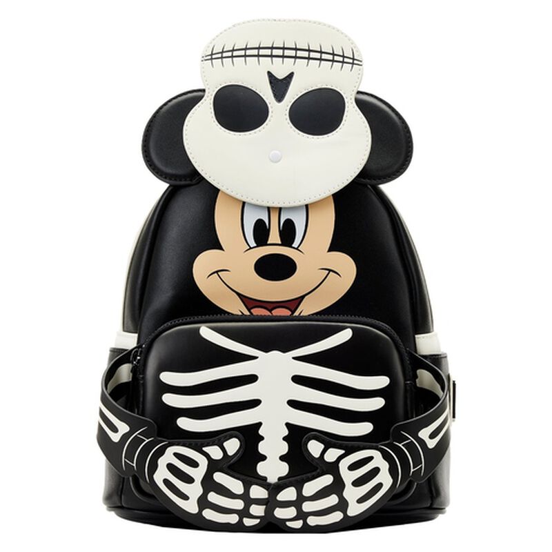 Exclusive - Mickey Mouse Glow Skeleton Mini Backpack, , hi-res image number 1