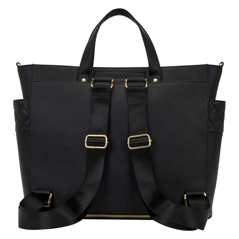 Loungefly The Mo Black Convertible Backpack & Tote Crossbody Pin Trader Bag, , hi-res view 6