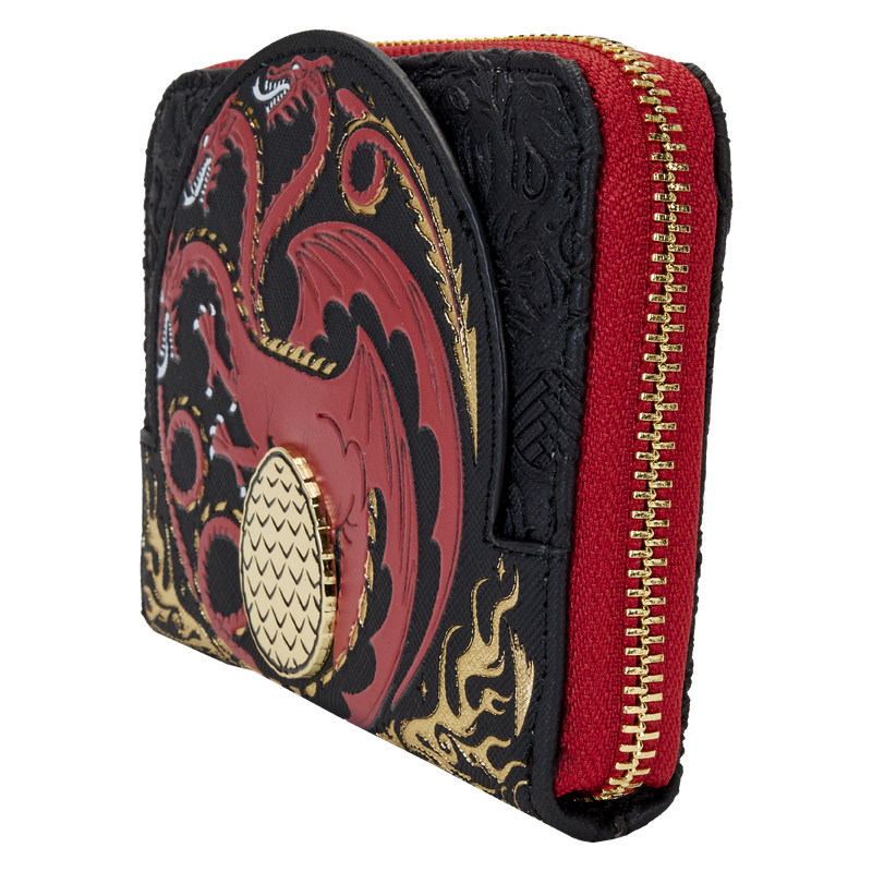 House of the Dragon All-Over Print House Targaryen Sigil Zip Around Wallet, , hi-res view 4