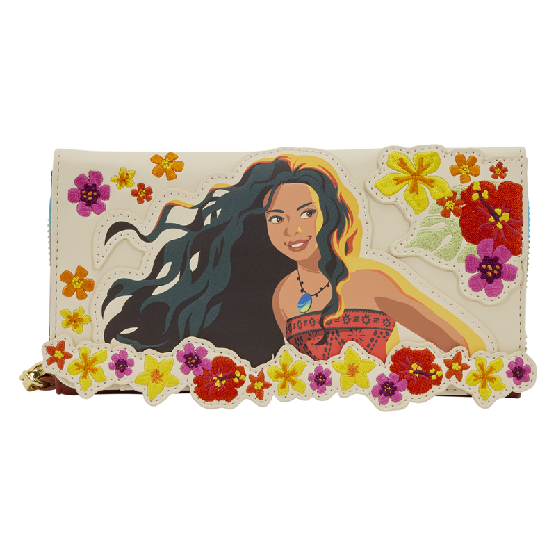 Moana Live Action Floral Wristlet Wallet, , hi-res view 1
