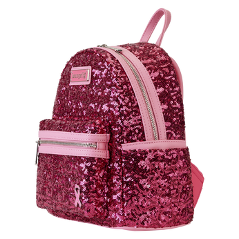 Breast Cancer Research Foundation Exclusive Pink Ribbon Sequin Mini Backpack, Image 2