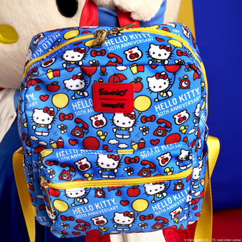 Sanrio Hello Kitty 50th Anniversary All-Over Print Nylon Square Mini Backpack, Image 2