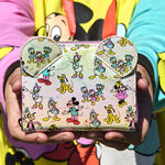 Disney100 Mickey & Friends Classic All-Over Print Iridescent Zip Around Wallet, , hi-res view 2