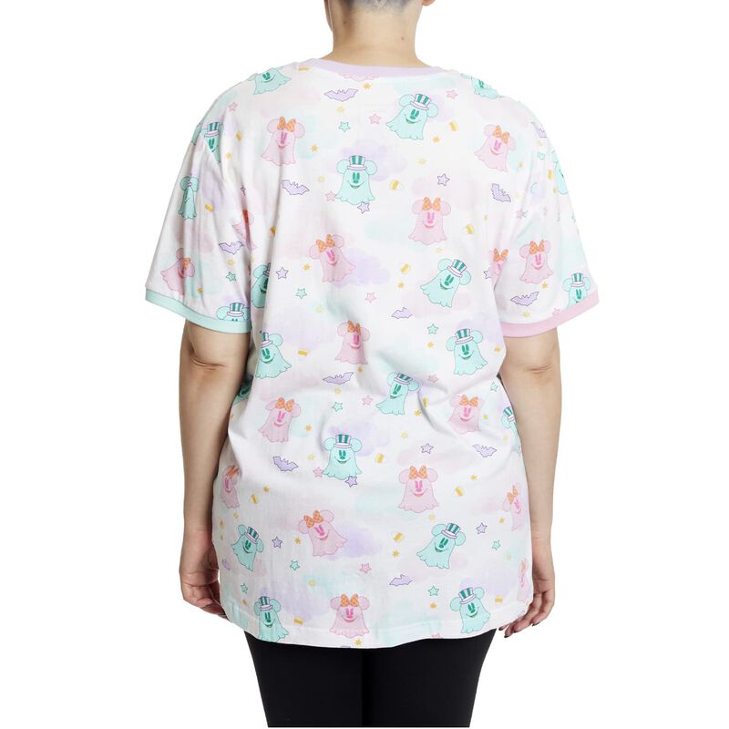 Mickey and Minnie Mouse Pastel Ghost Unisex Tee, , hi-res view 3