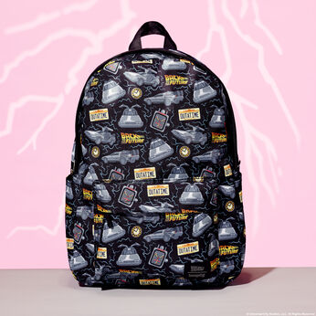 Back To The Future 40th Anniversary All-Over Print Nylon Full-Size Backpack, Image 2