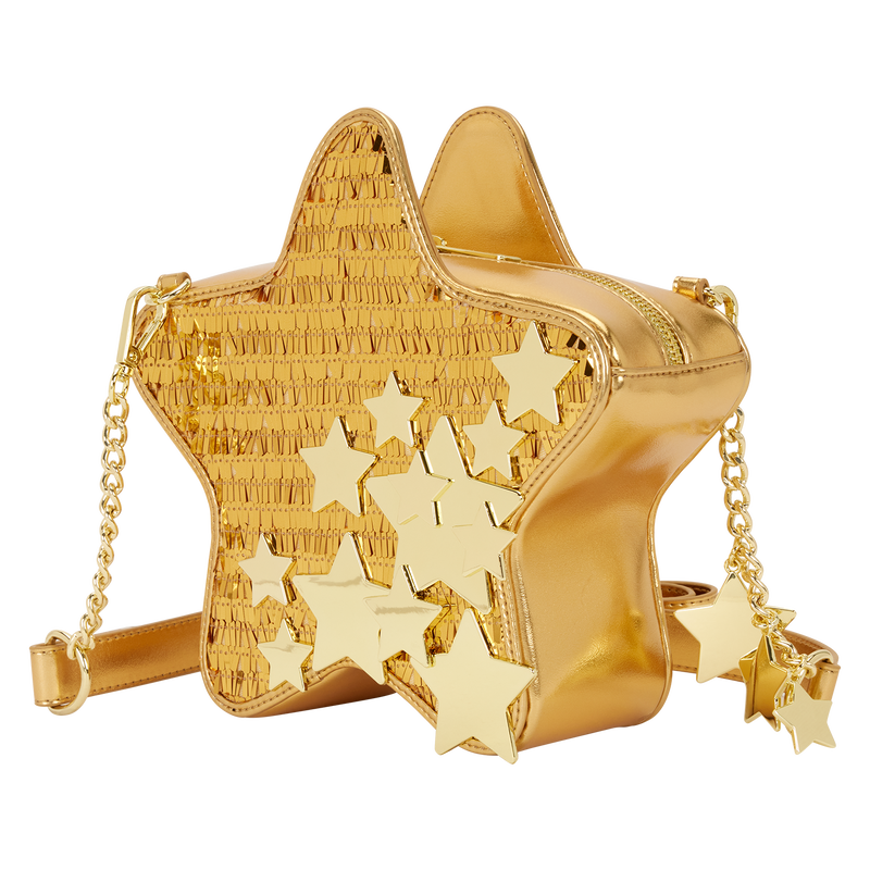 Loungefly Gold Star Sequin Figural Crossbody Bag, , hi-res view 3