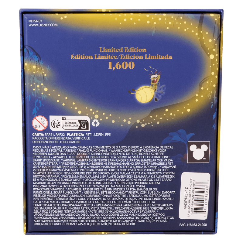 The Princess And The Frog 15th Anniversary Tiana & Naveen Glow 3" Collector Box Sliding Pin, , hi-res view 5