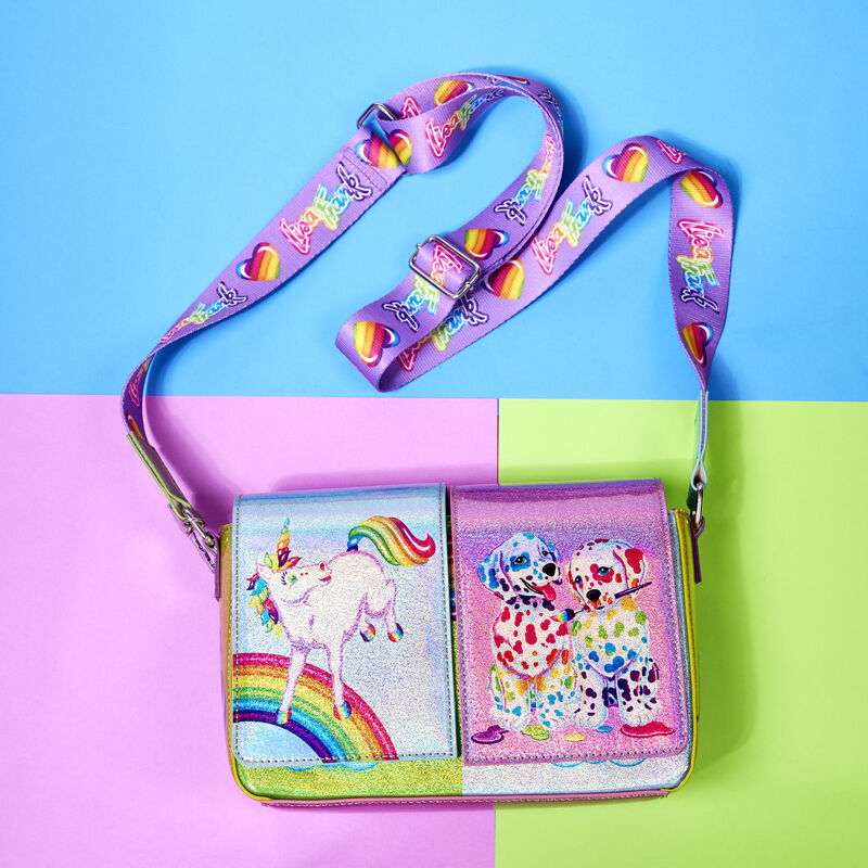Buy Lisa Frank Holographic Glitter Color Block Crossbody Bag at Loungefly.