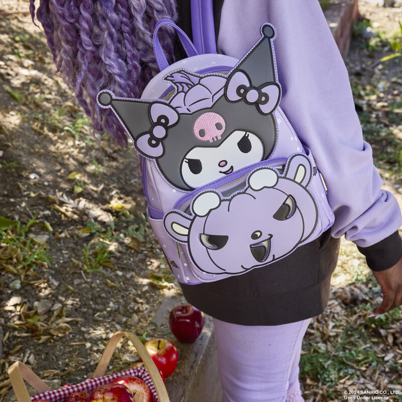 Sanrio Kuromi Pumpkin Light Up Glow Mini Backpack, , hi-res view 2
