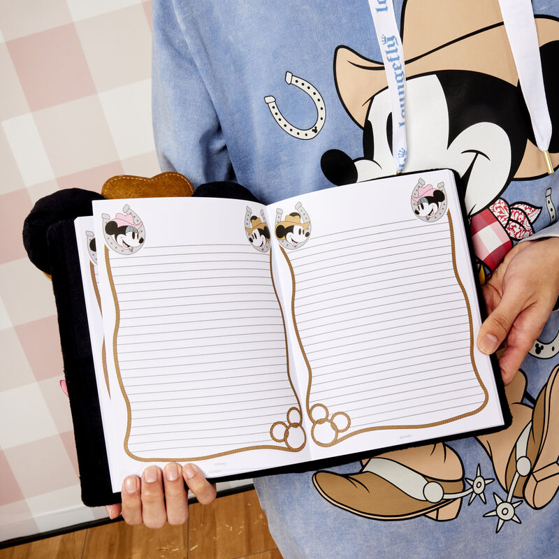 Western Mickey Mouse Cosplay Plush Refillable Stationery Journal, , hi-res view 3