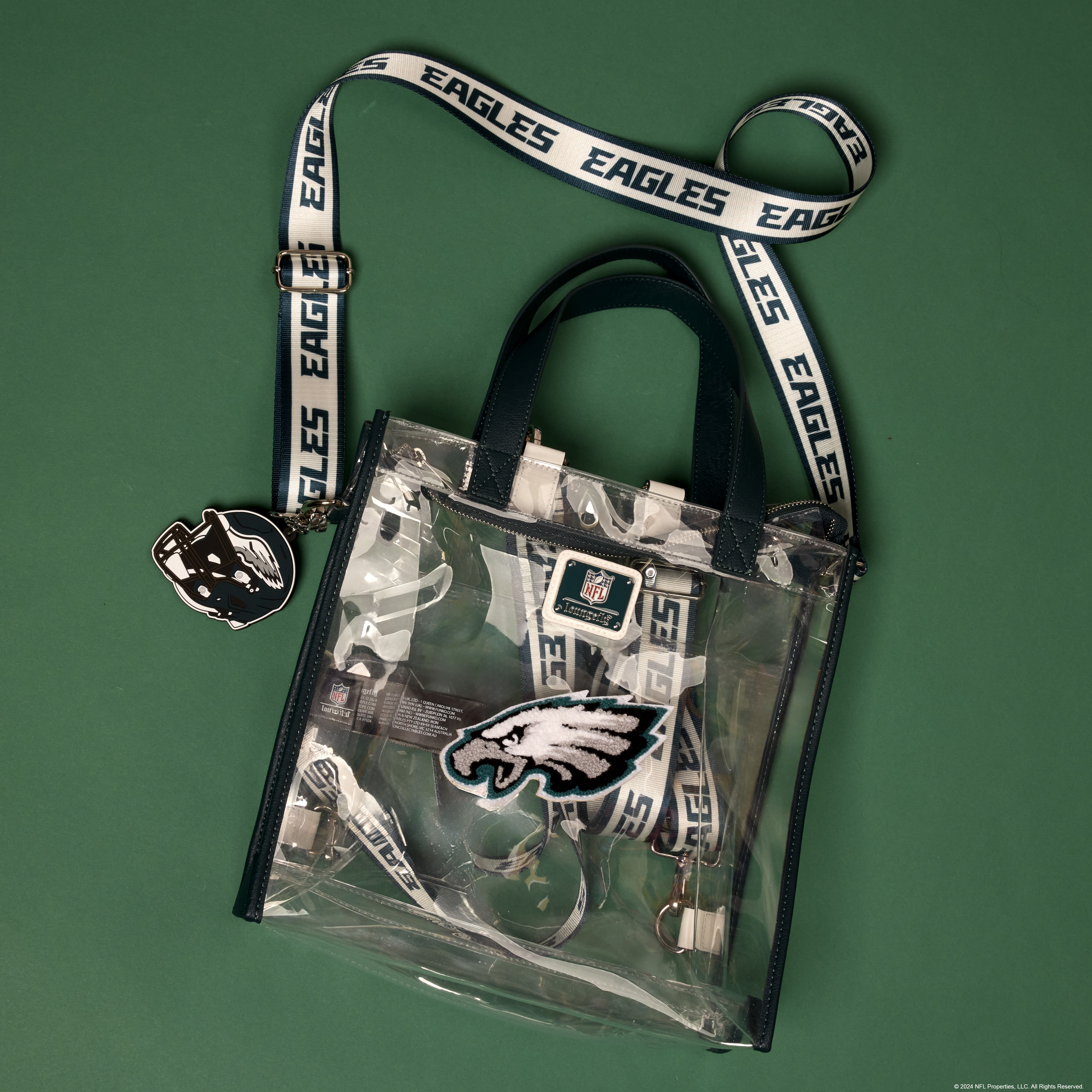 Buy NFL Philadelphia Eagles Clear Convertible Backpack Tote Stadium Bag at Loungefly