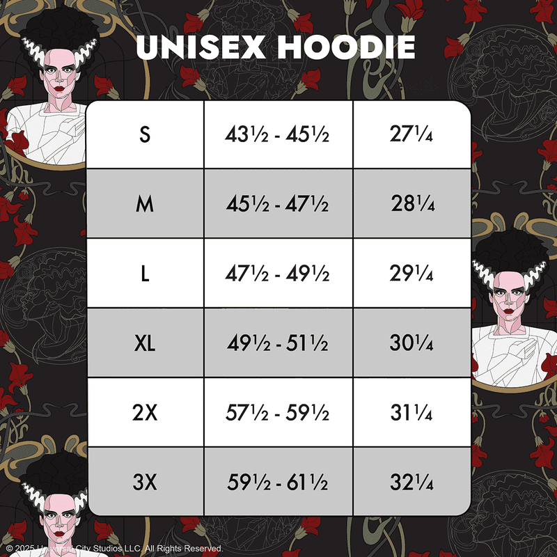 Universal Monsters The Bride Of Frankenstein Unisex Hoodie, , hi-res view 5