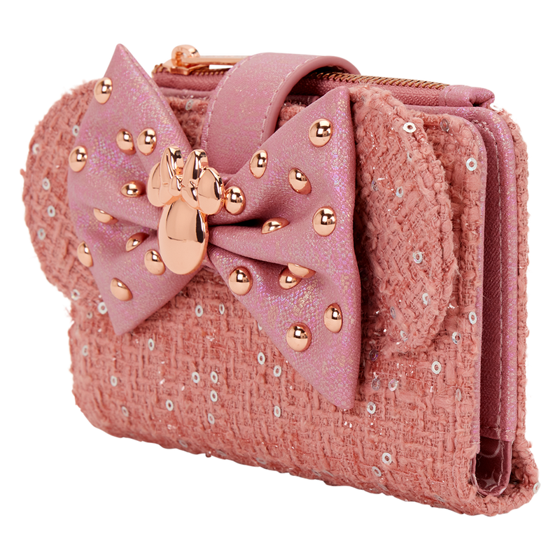 Minnie Mouse Exclusive Glitter Tweed Flap Wallet, , hi-res view 3