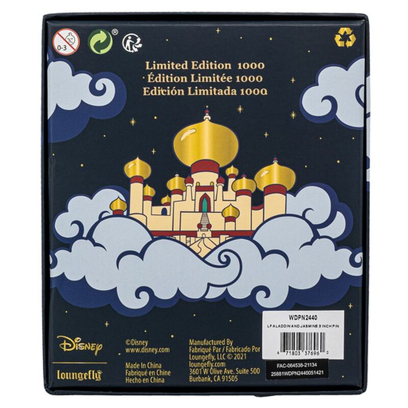 Disney Aladdin and Princess Jasmine Collector Box Sliding Enamel Pin, , hi-res image number 3