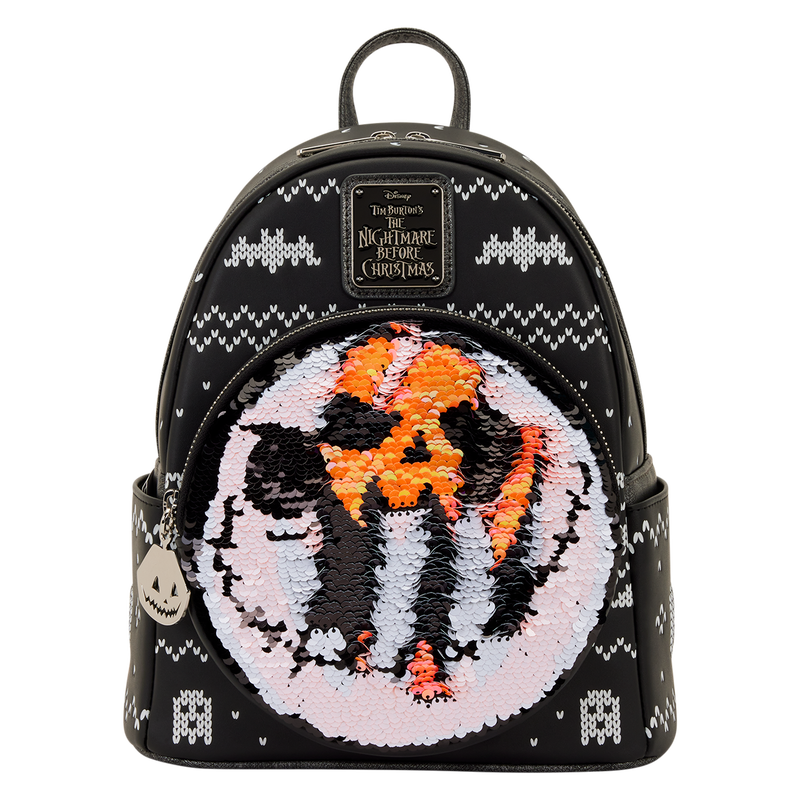 The Nightmare Before Christmas Jack Skellington Reversible Sequins Mini Backpack, , hi-res view 6