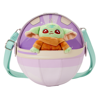 The Mandalorian Grogu Figural Pod Plush Crossbody Bag, Image 1