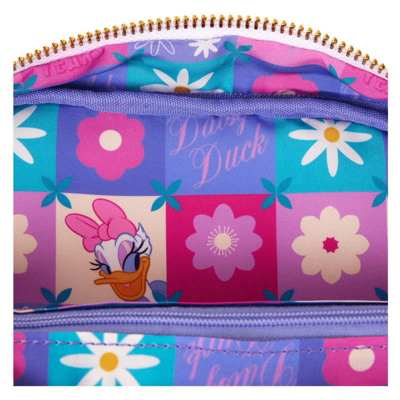 Daisy Duck 85th Anniversary Nylon Sling Crossbody Bag with Coin Bag, , hi-res view 10