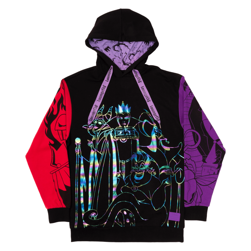 Disney Villains Color Block Unisex Hoodie, , hi-res view 3