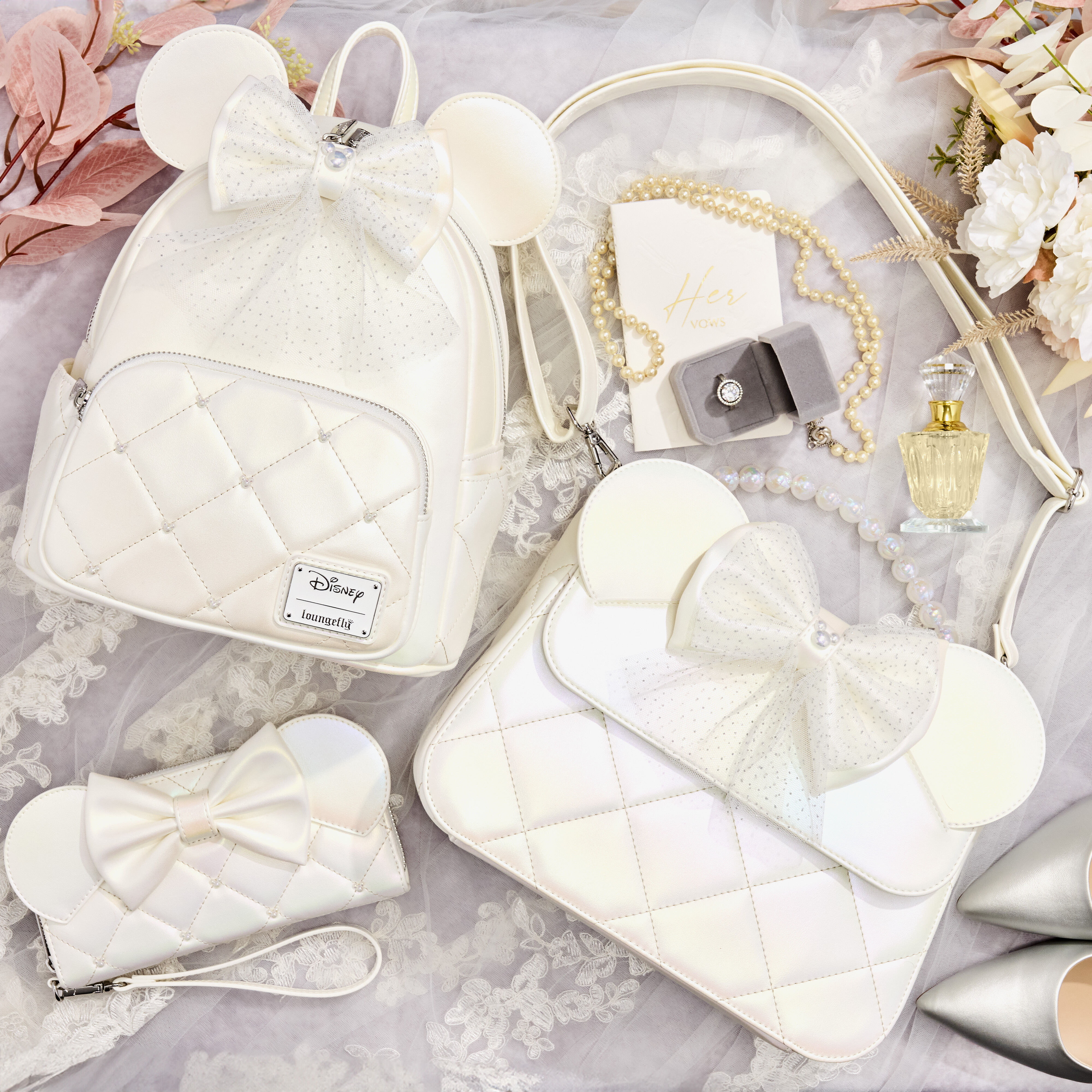 Buy Minnie Mouse Iridescent Wedding Crossbody Bag at Loungefly