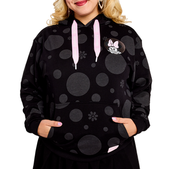 Minnie Mouse Floral Rock The Dots Unisex Hoodie, Image 1