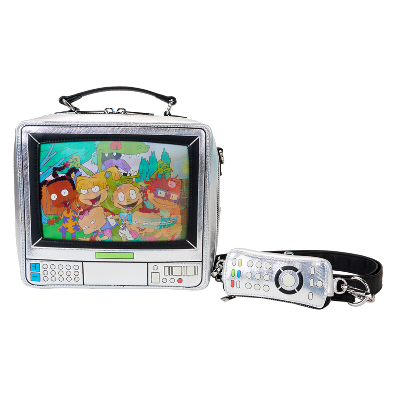 Nickelodeon Retro TV Triple Lenticular Crossbody Bag with Coin Bag