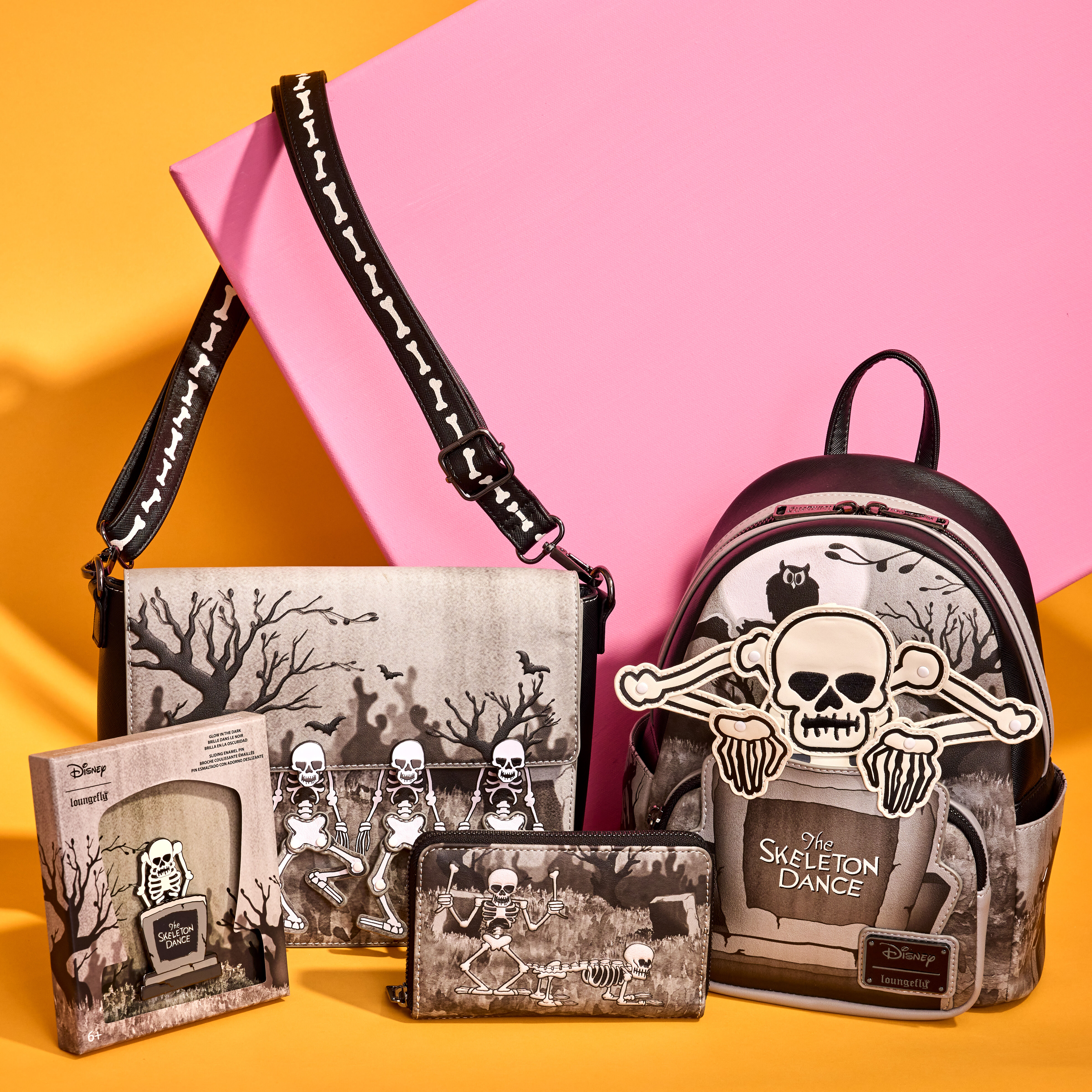 The Skeleton Dance 95th Anniversary Glow Crossbody Bag The Skeleton Dance 95th Anniversary Glow Crossbody Bag