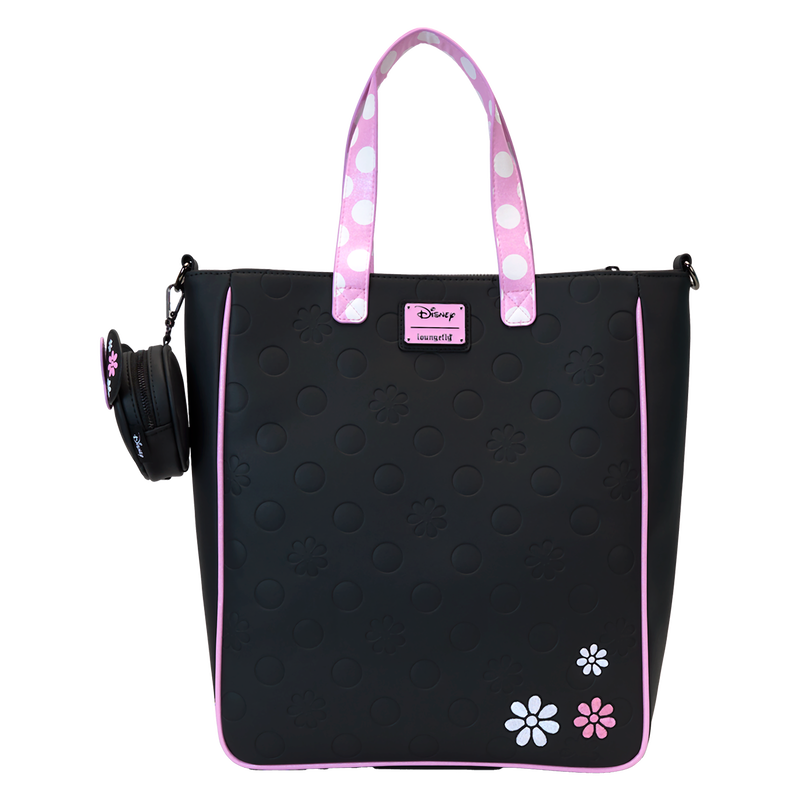 Minnie Mouse Floral Rock The Dots Tote Crossbody Bag With Coin Bag, , hi-res view 5