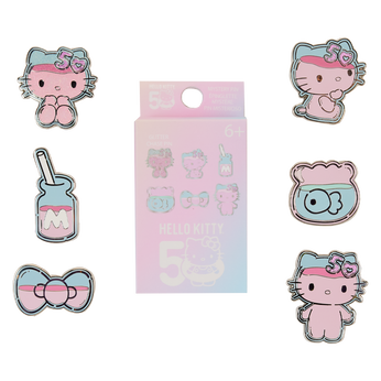 Sanrio Hello Kitty 50th Anniversary Clear & Cute Mystery Box Pin, Image 1