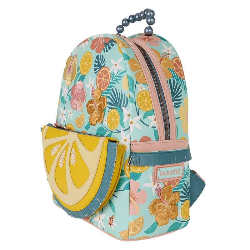 Loungefly Tropical Lemon Floral Mini Backpack, , hi-res view 3