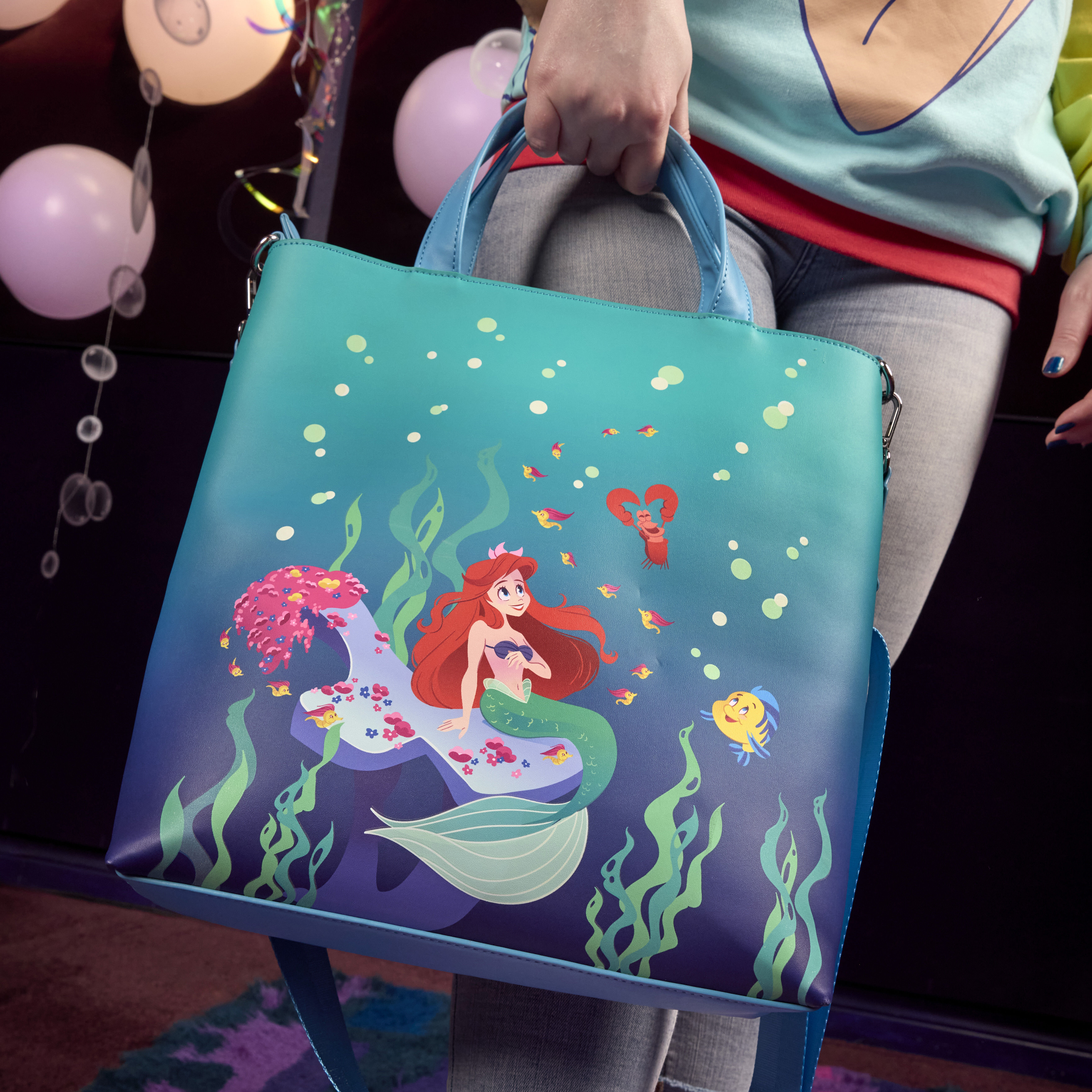 The Little Mermaid 35th Anniversary Life is the Bubbles Glow Tote Bag