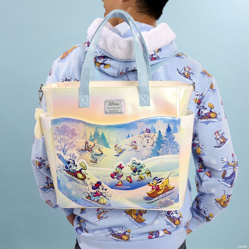 Mickey & Friends Winter Wonderland Convertible Backpack & Tote Crossbody Bag, , hi-res view 2