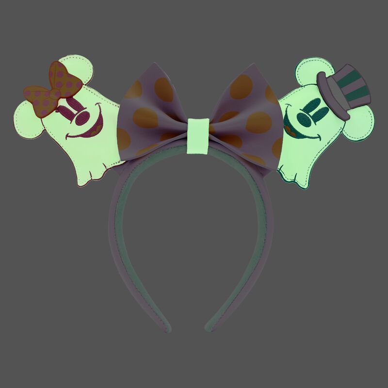 Pastel Ghost Mickey and Minnie Mouse Glow Ear Headband, , hi-res image number 2