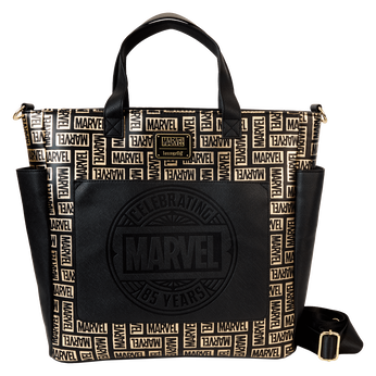 Marvel 85th Anniversary All-Over Print Logo Convertible Backpack & Tote Crossbody Bag, Image 1