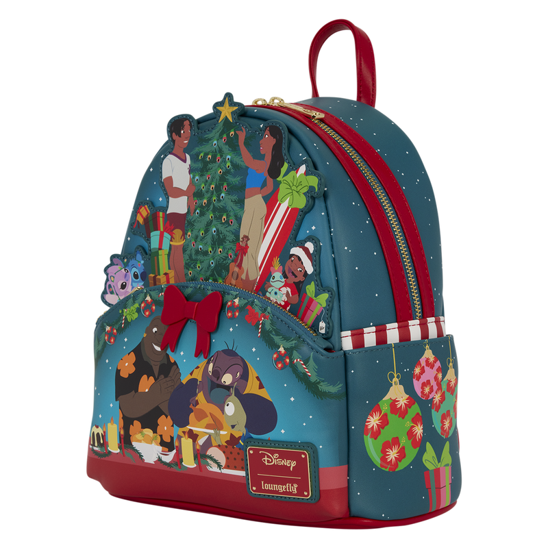 Lilo & Stitch Ohana Holiday Light Up Mini Backpack, , hi-res view 4