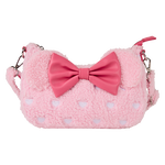 Minnie Mouse Exclusive Hearts Strawberry Scented Sherpa Crossbody Bag, , hi-res view 1